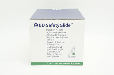 BD 305917 SafetyGlide Injection Ndle 21G x 1 1/2 TW - Box of 50